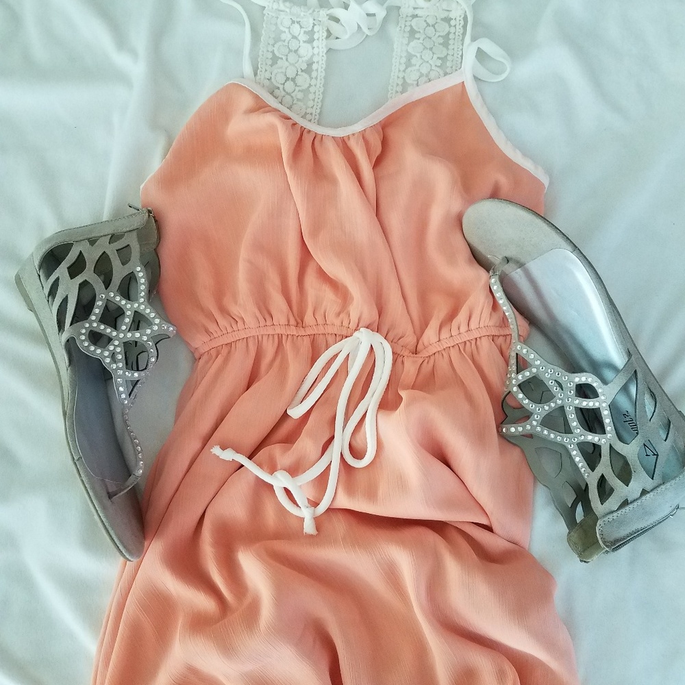 Coral Mini Dress NWOT